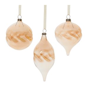 Ornament (Set of 12) 3"D, 5"H, 6"H Glass