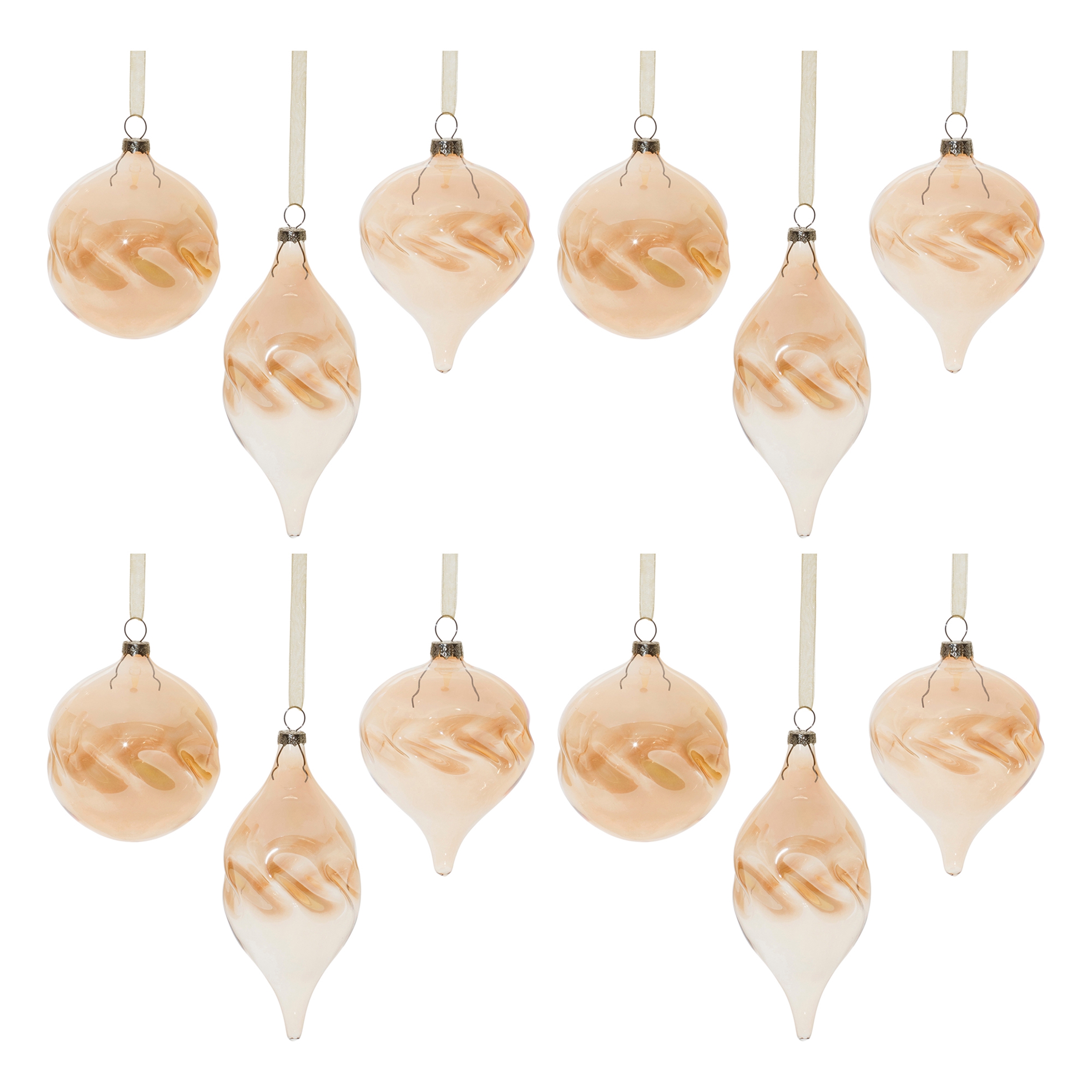 Ornament (Set of 12) 3"D, 5"H, 6"H Glass - Image 6
