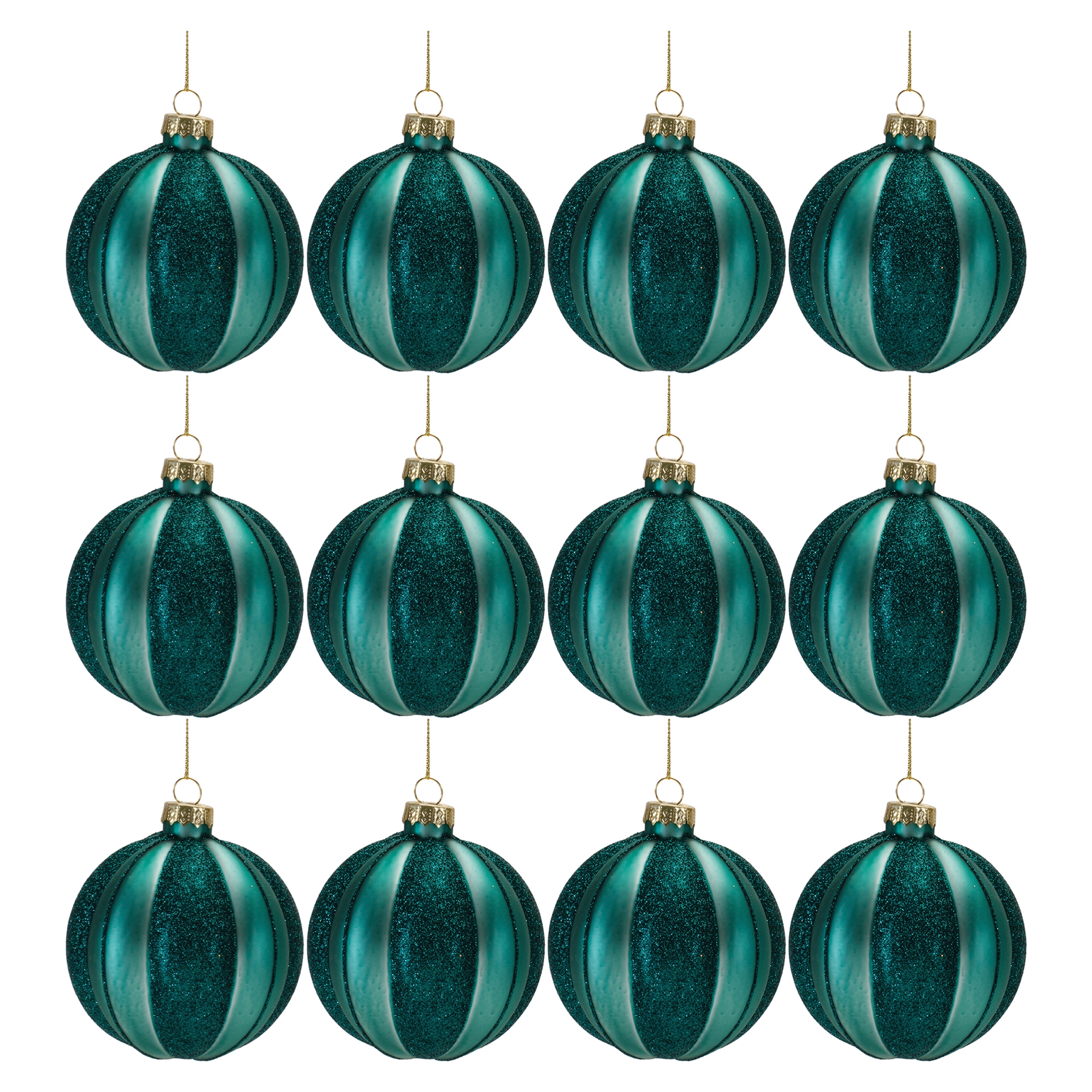 Ball Ornament (Set of 12) 3"D Glass - Image 3