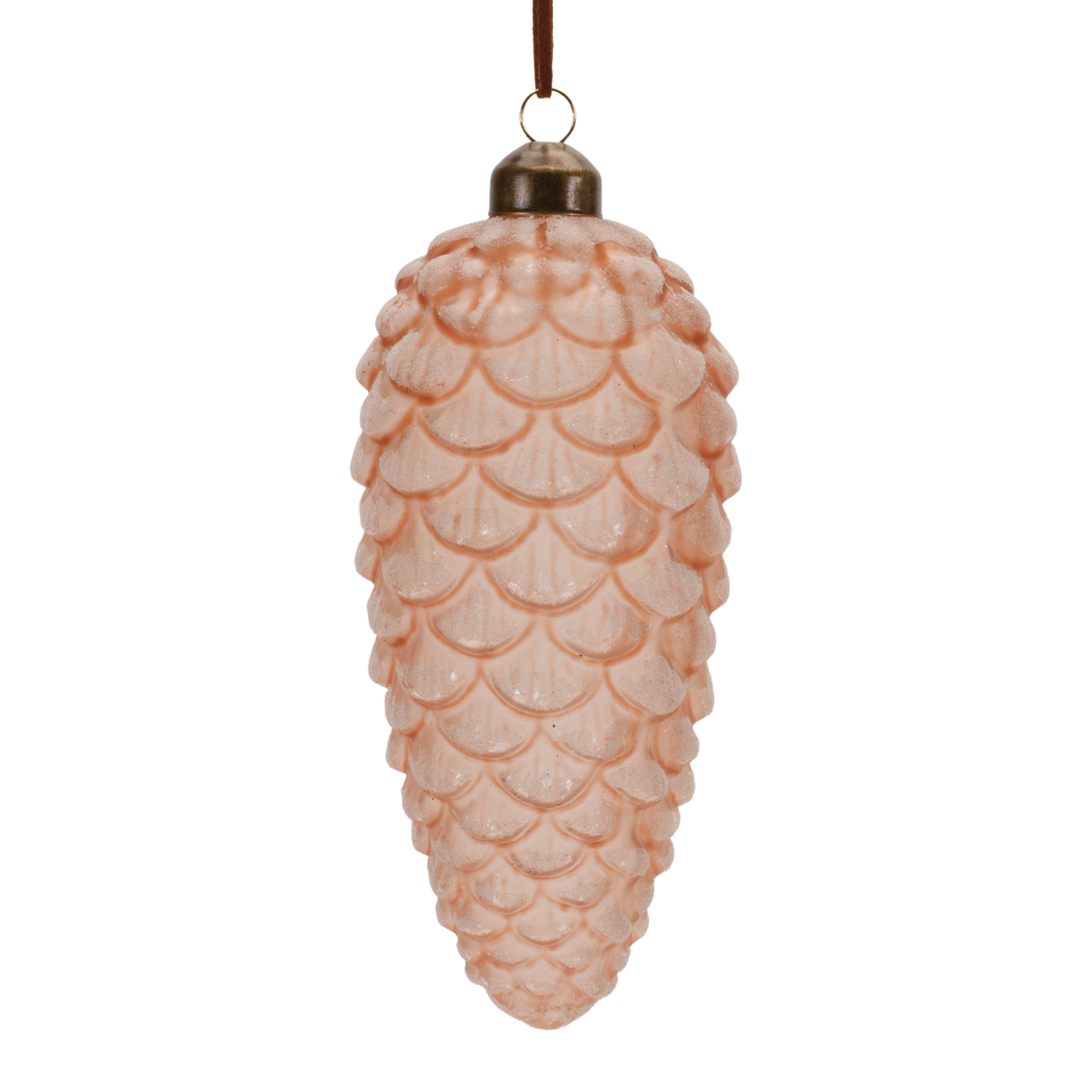 Pine Cone Ornament (Set of 6) 5.5"H, 7"H Glass - Image 3