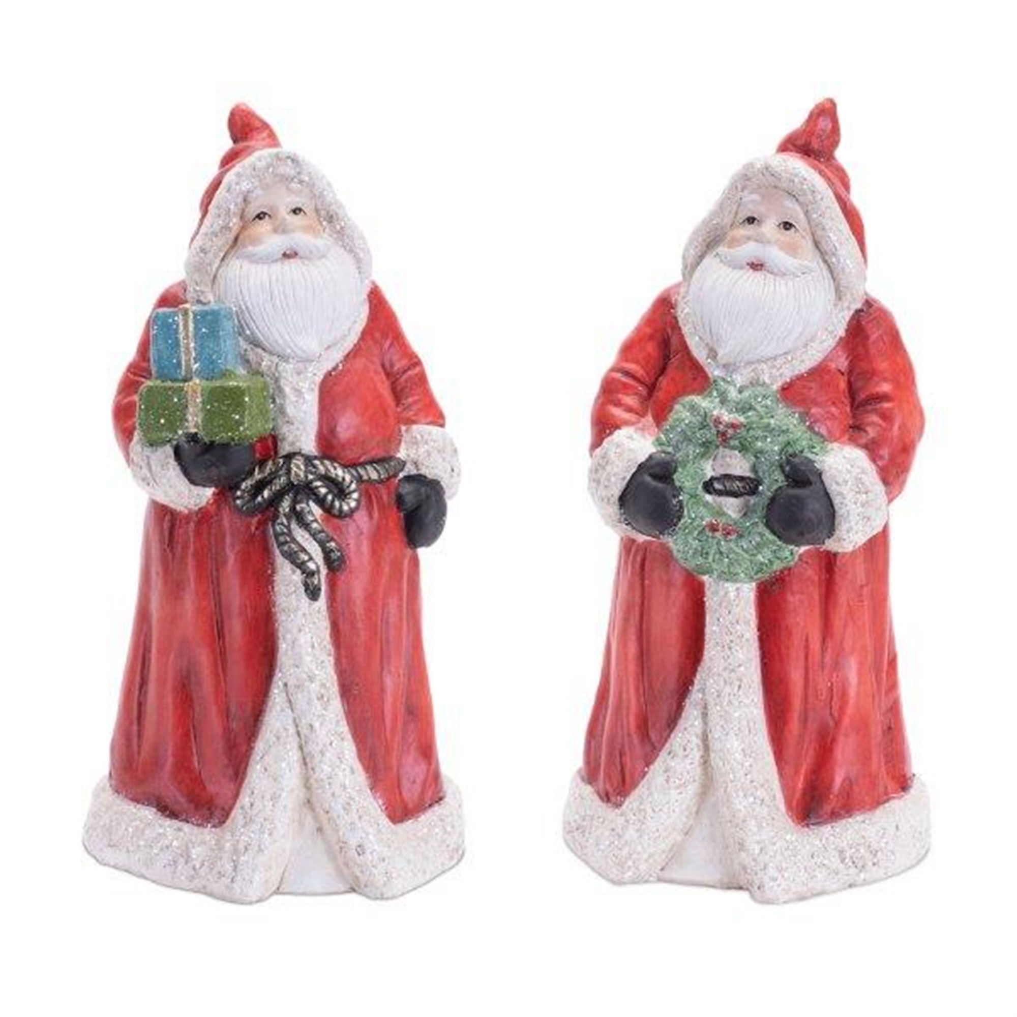 Santa (Set of 2) 8.5"H Terra Cotta