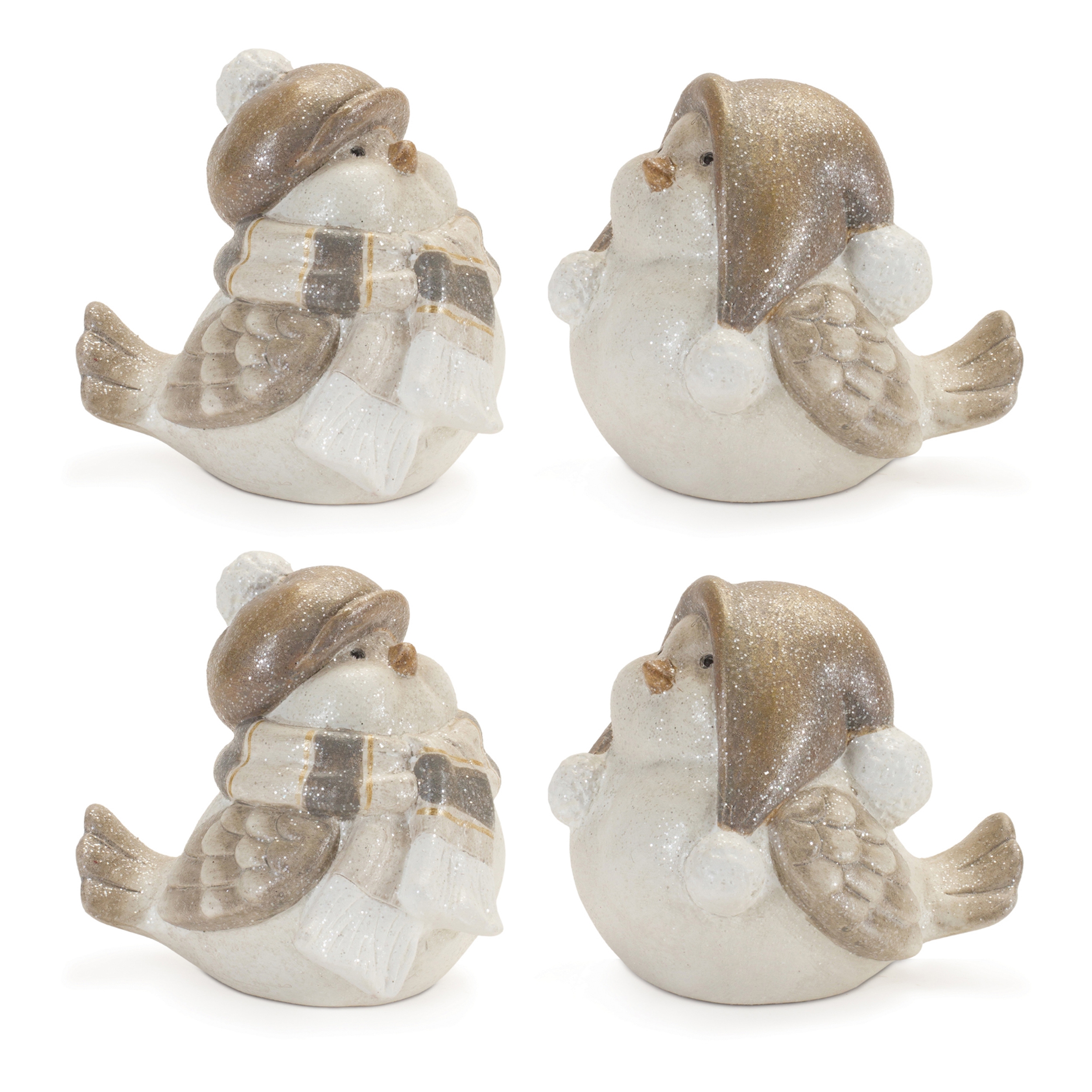 Winter Bird (Set of 4) 5"H Terra Cotta - Image 4