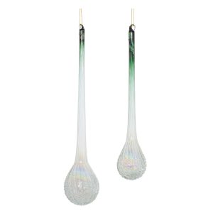 Icicle Drop (Set of 12) 10"H, 12"H Glass