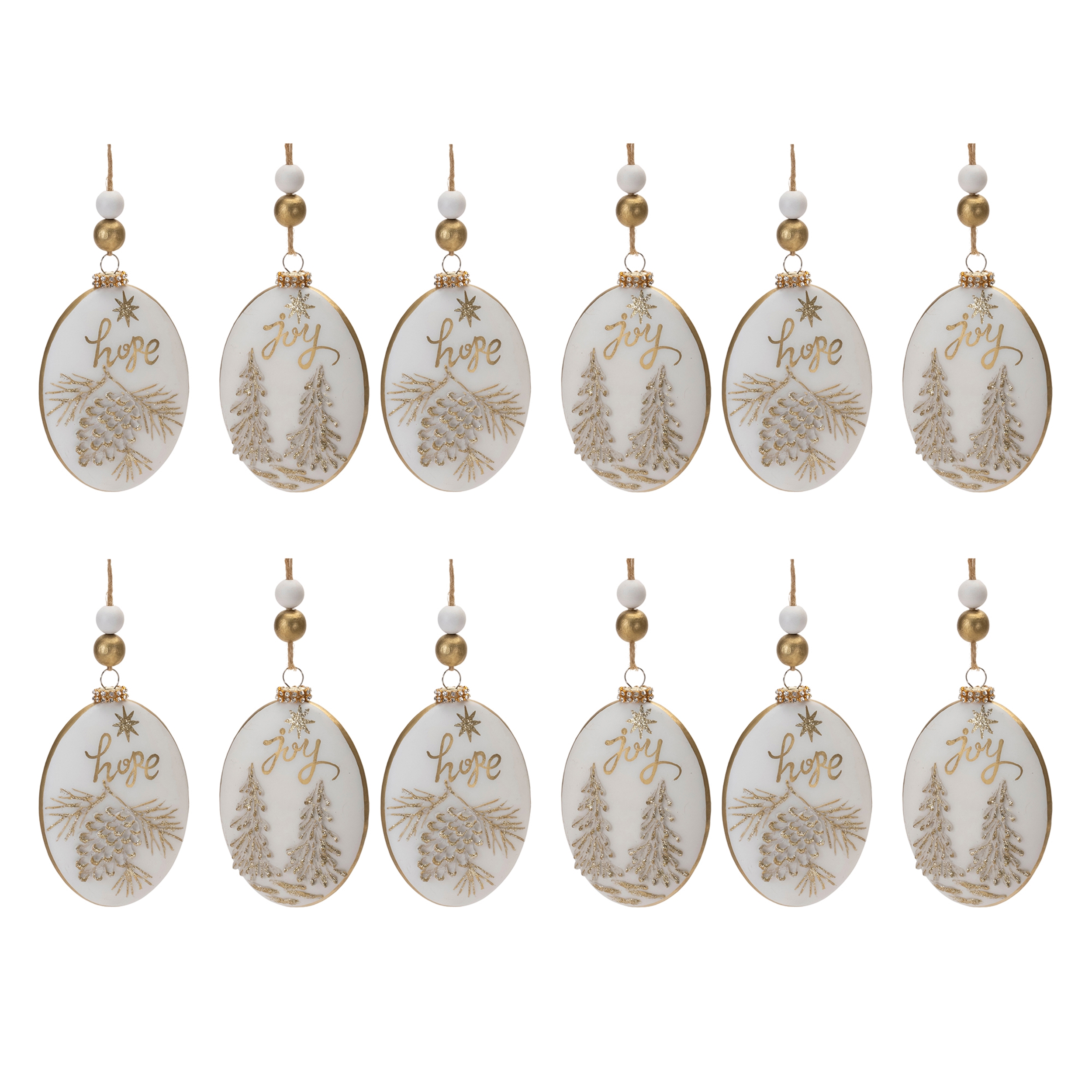 Hope and Joy Ornament (Set of 12) 5"H Glass - Image 5