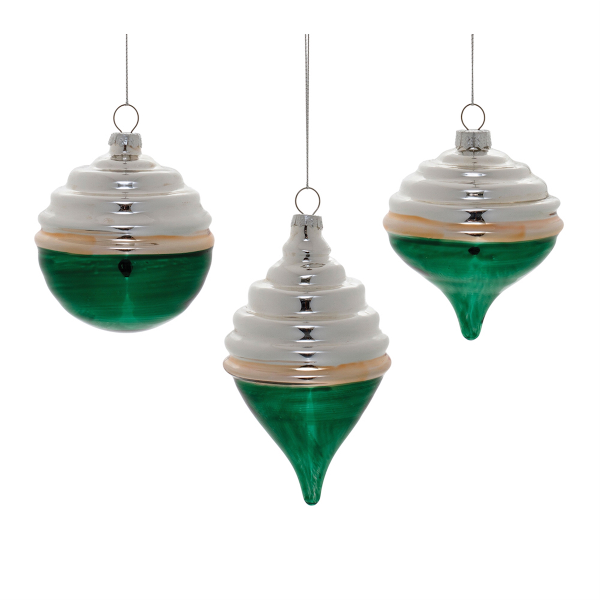 Ornament (Set of 12) 3"D, 4"H, 6"H Glass