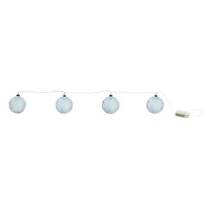 LED Ball Ornaments 3.5"D x 4.5'L Glass 3 AA Batteries Not Included 6 Hr Timer