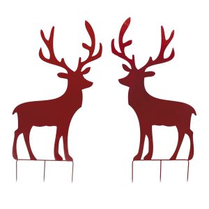 Deer Cut-Out Stake (Set of 2) 49"H Iron