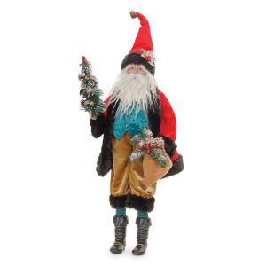 Santa w/Tree 26.5"H Polyester/Resin