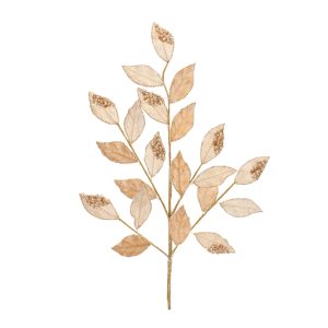 Beaded Leaf Spray (Set of 6) 28"H Polyester