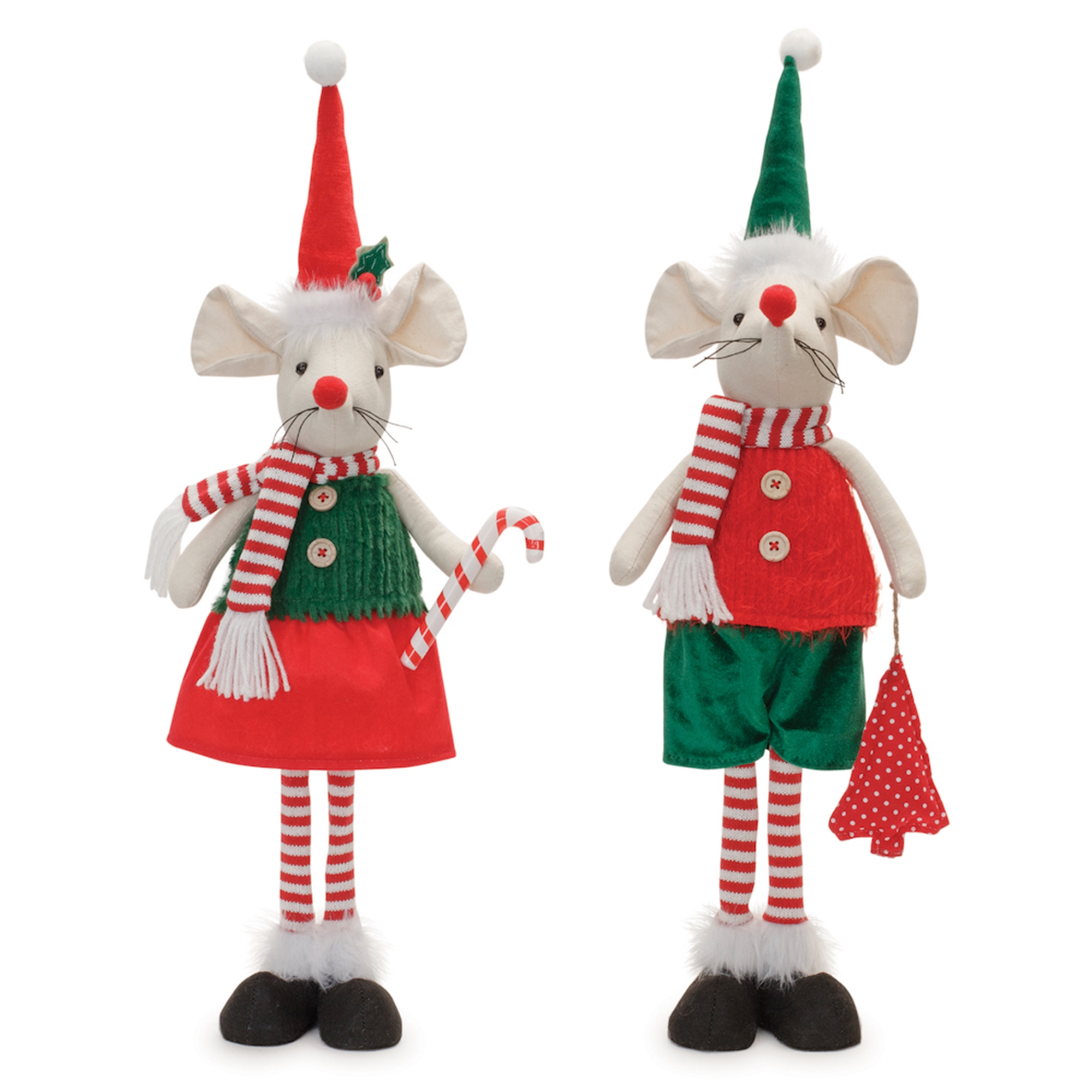 Boy and Girl Mouse (Set of 2) 24"H Polyester