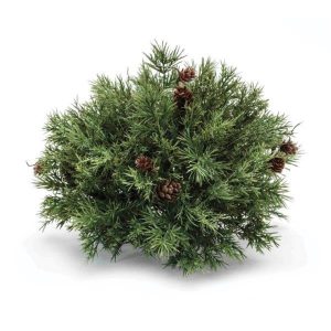 Mixed Pine Half Orb 10"D x 9"H Plastic