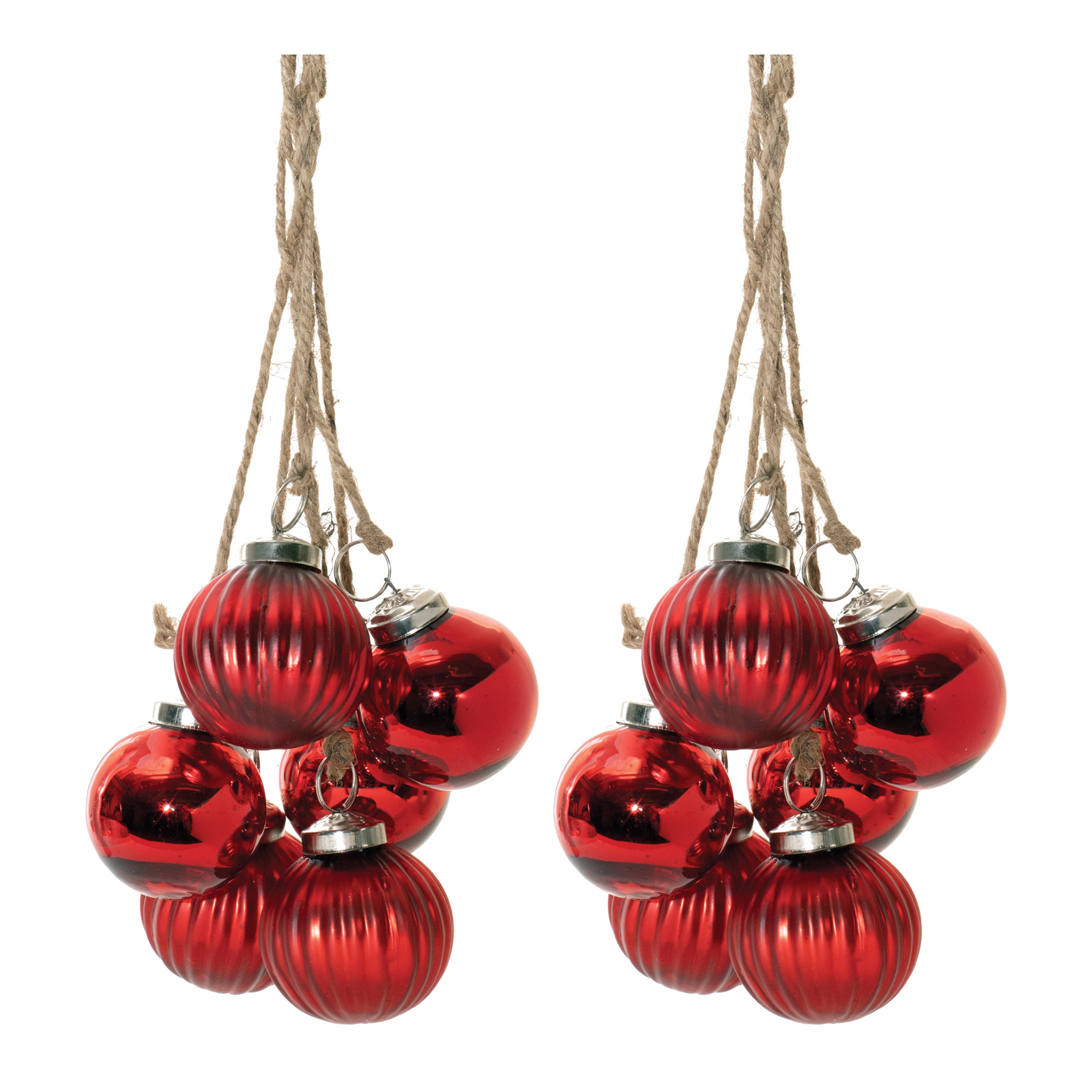 Ornament Drop (Set of 2) 21"L Glass/Jute - Image 3