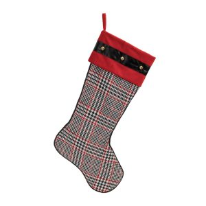 Plaid Stocking (Set of 3) 23"H Cotton