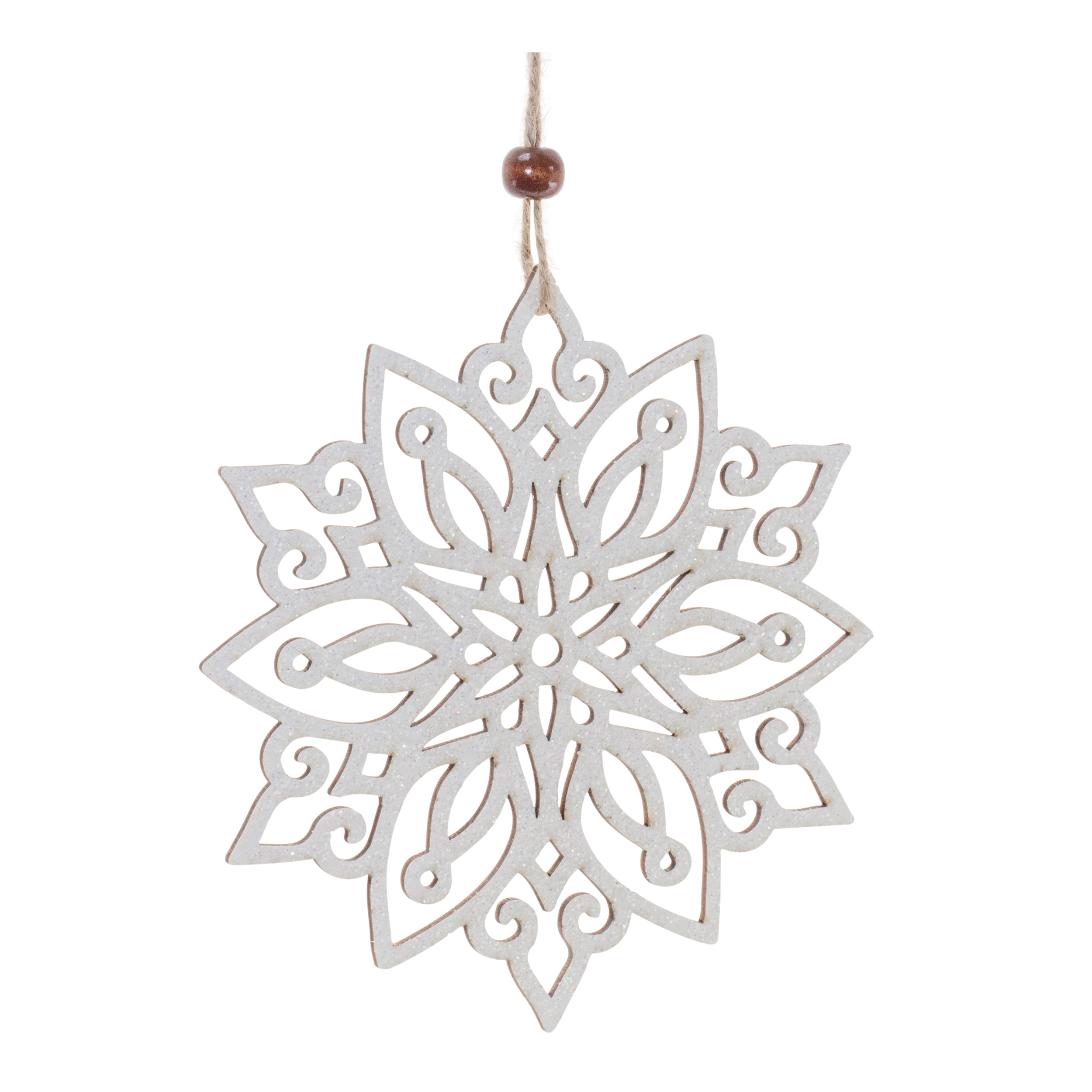 Snowflake Ornament (Set of 24) 5"H Wood - Image 4
