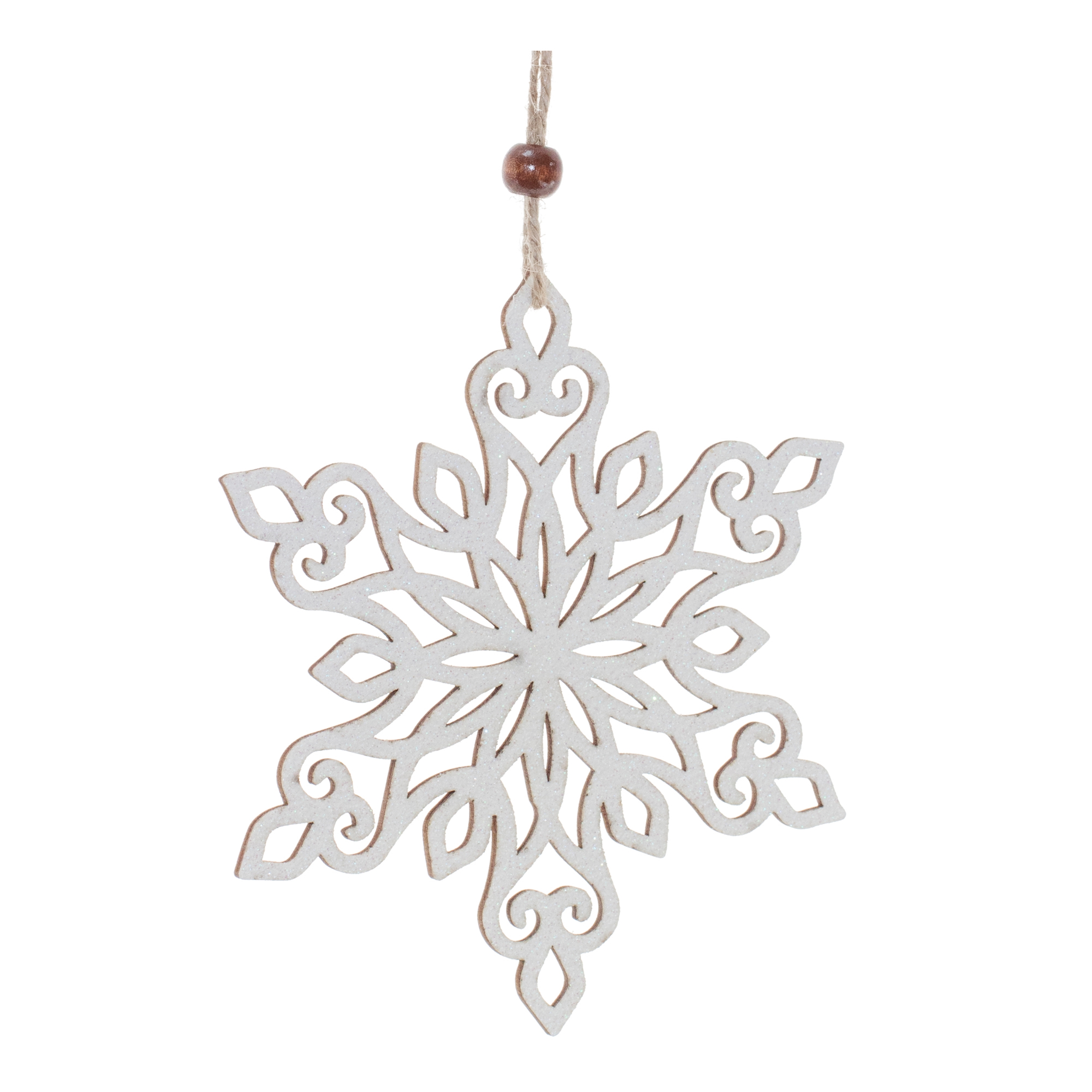 Snowflake Ornament (Set of 24) 5"H Wood - Image 5