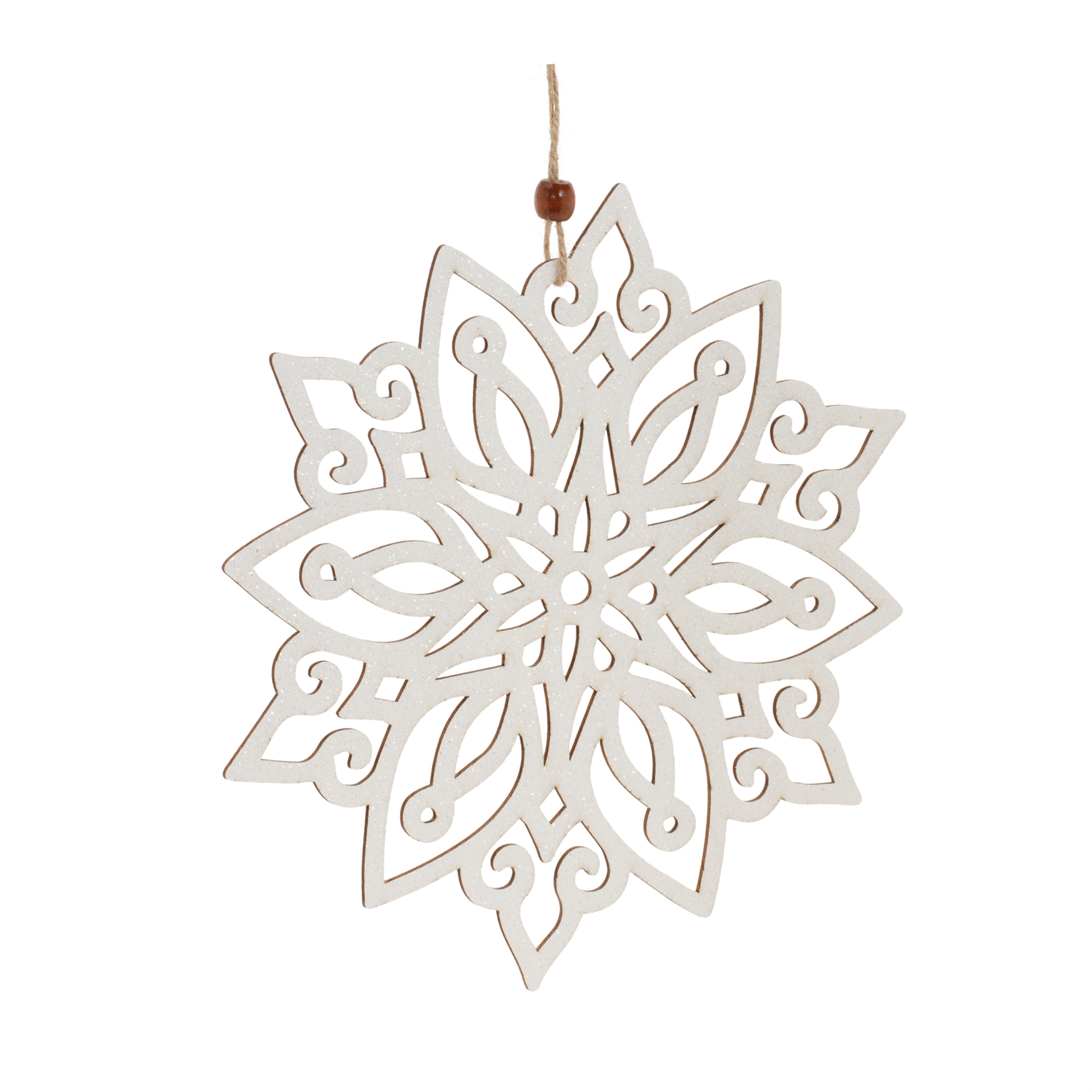 Snowflake Ornament (Set of 24) 9"H Wood - Image 3
