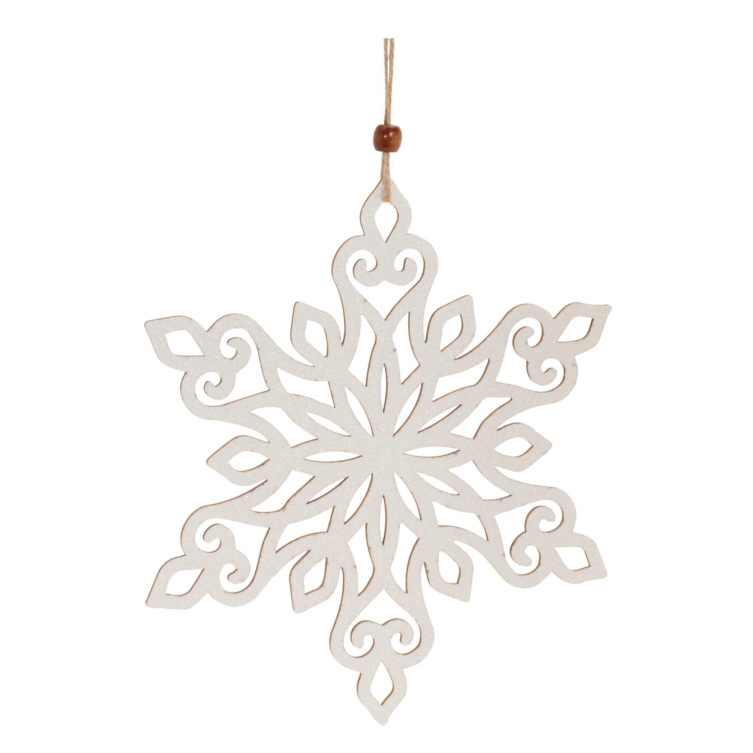 Snowflake Ornament (Set of 24) 9"H Wood - Image 4