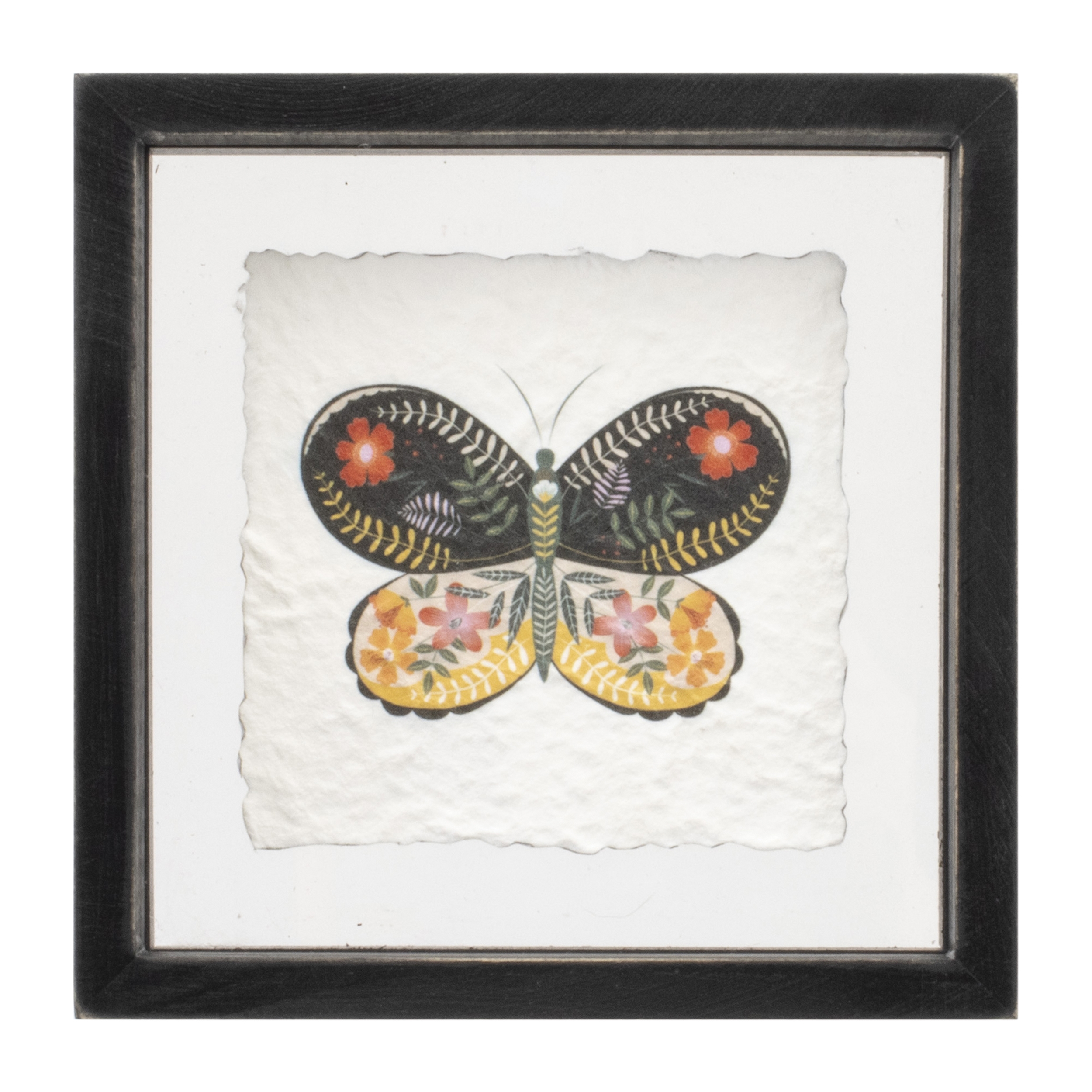 Butterfly Block (Set of 2) 6"SQ Wood/Acrylic - Image 2