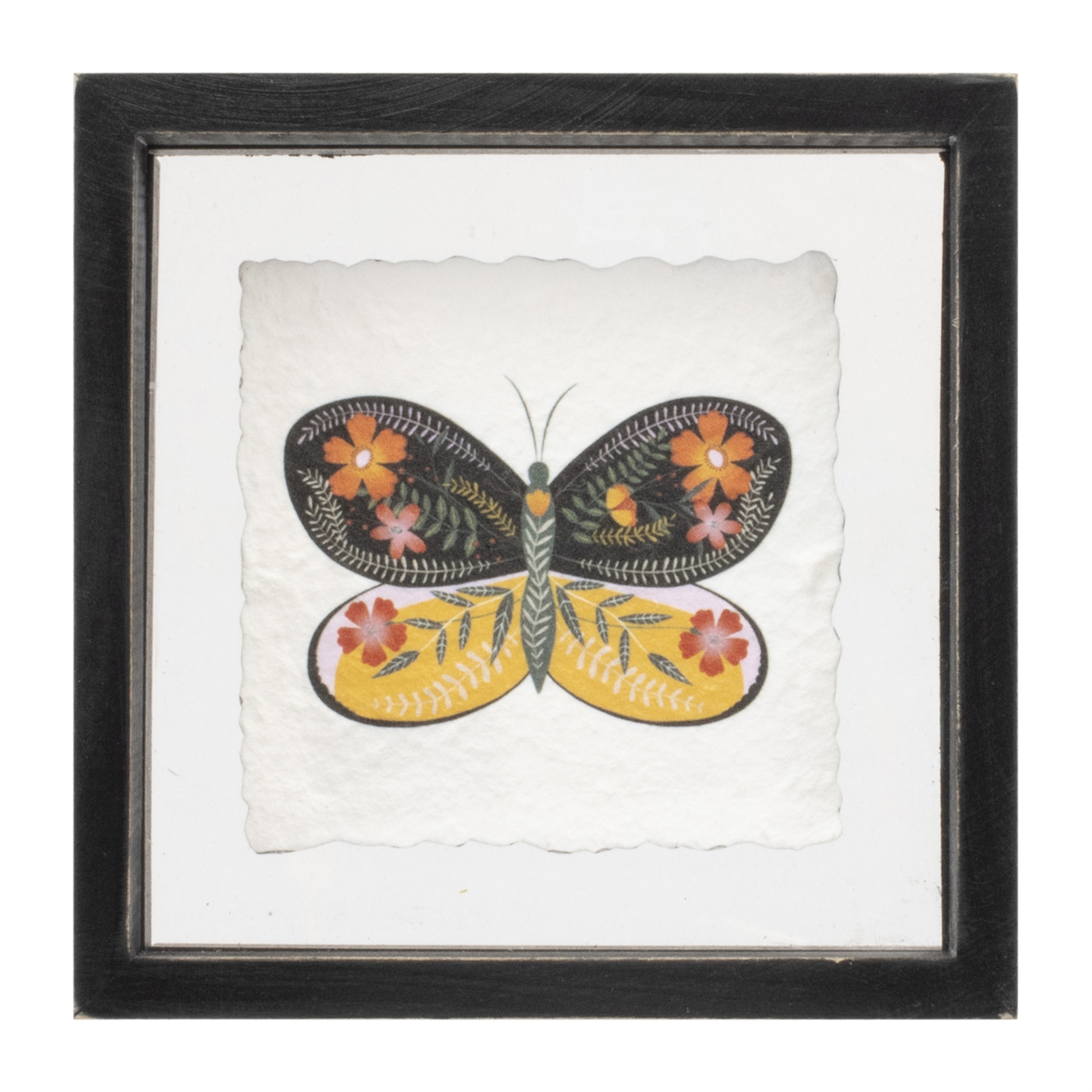 Butterfly Block (Set of 2) 6"SQ Wood/Acrylic - Image 3