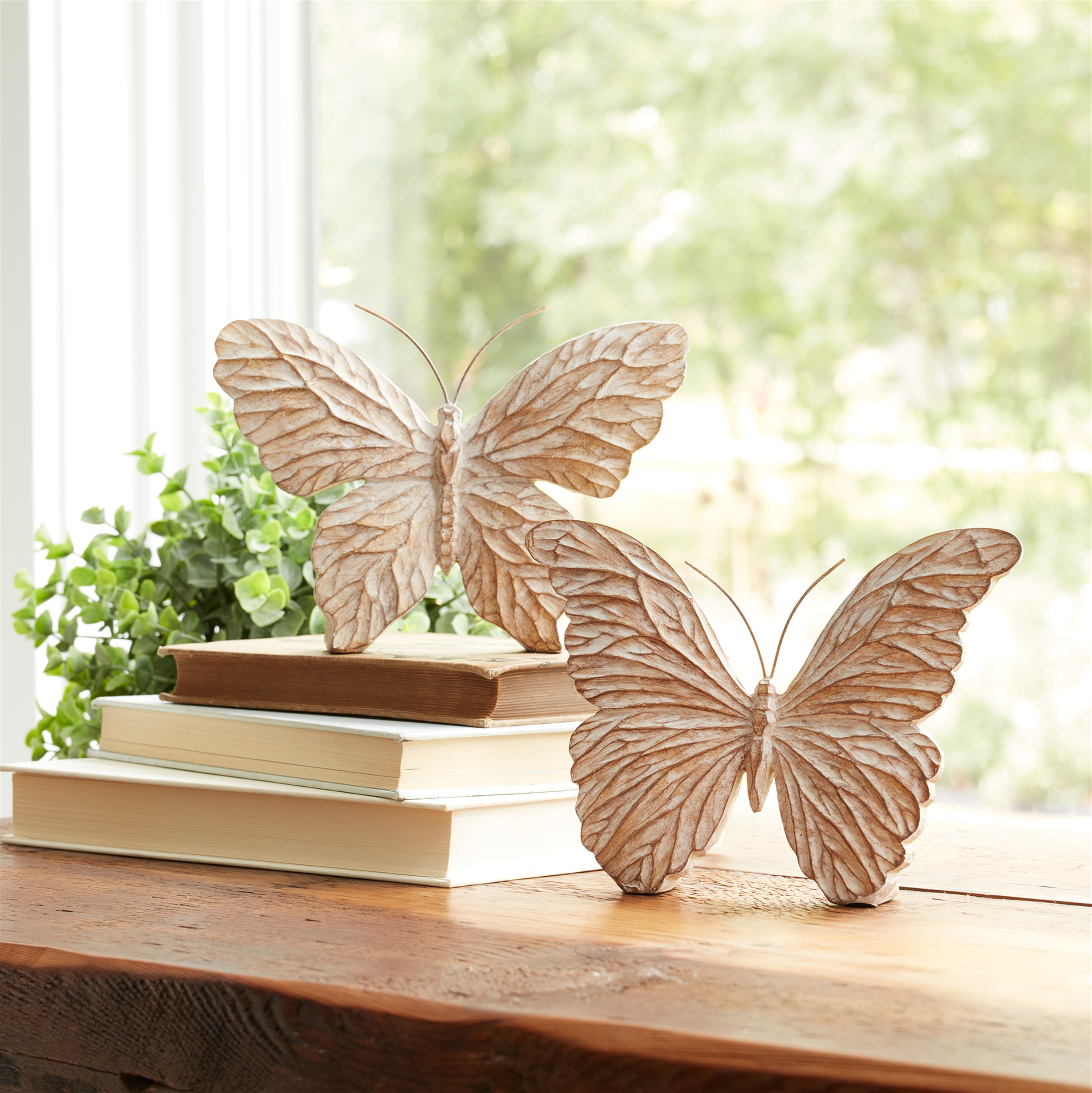 Butterfly (Set of 4) 5"H Resin/Metal - Image 2