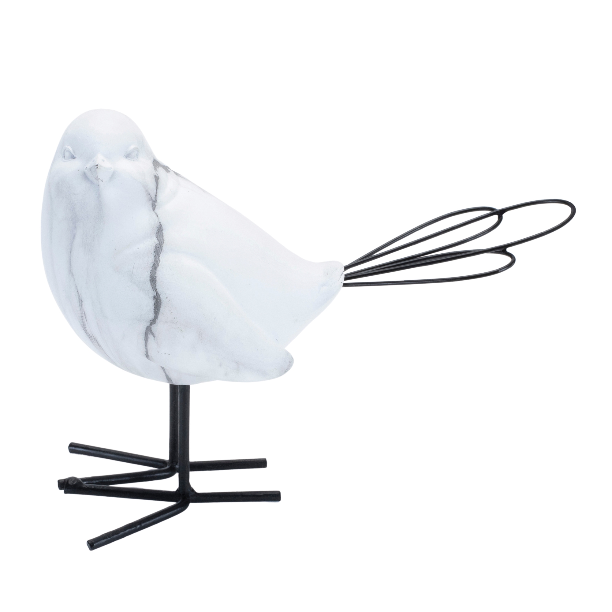 Bird (Set of 4) 3.75"H, 5.5"H Resin/Wire - Image 4