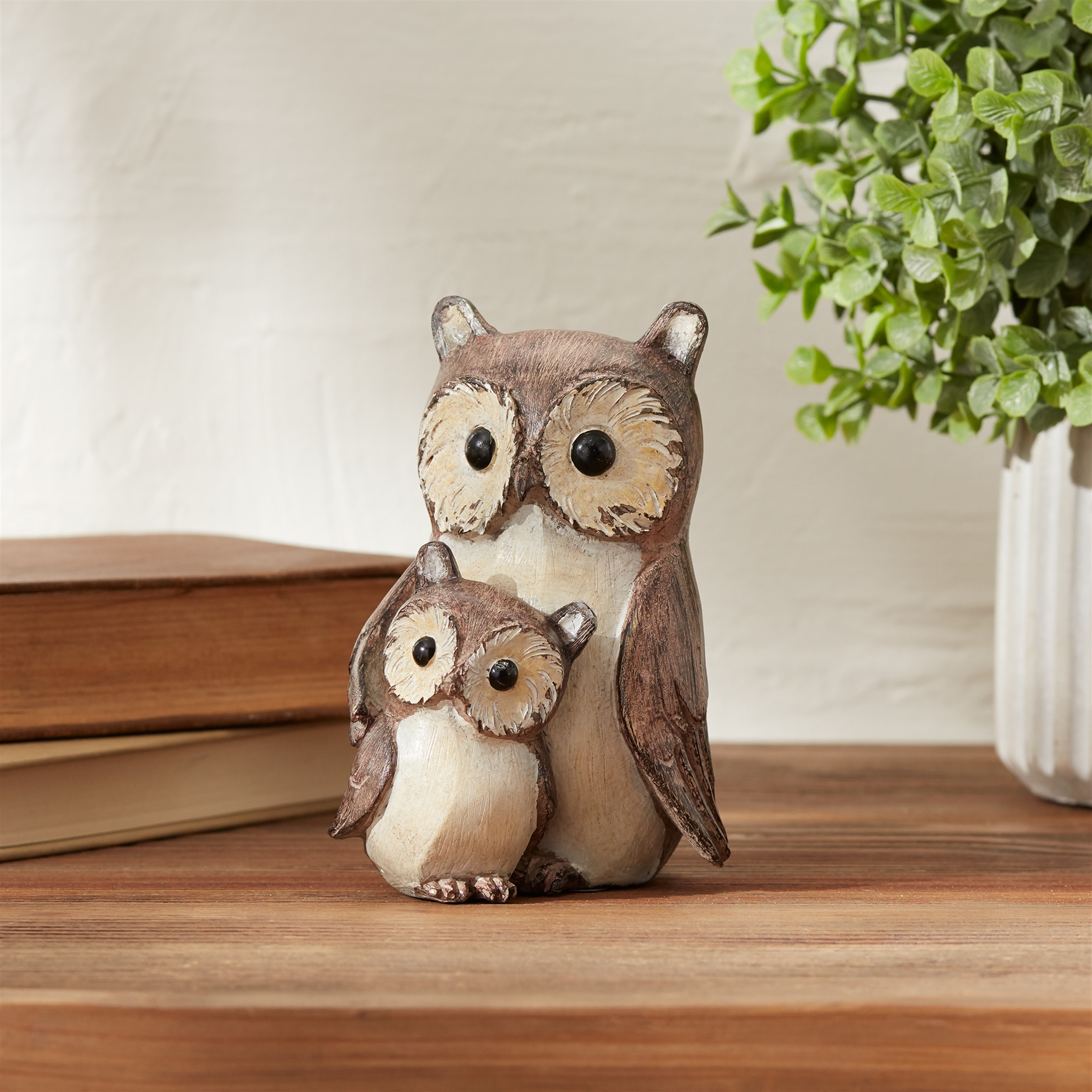 Owl w/Baby (Set of 4) 5"H Resin - Image 2