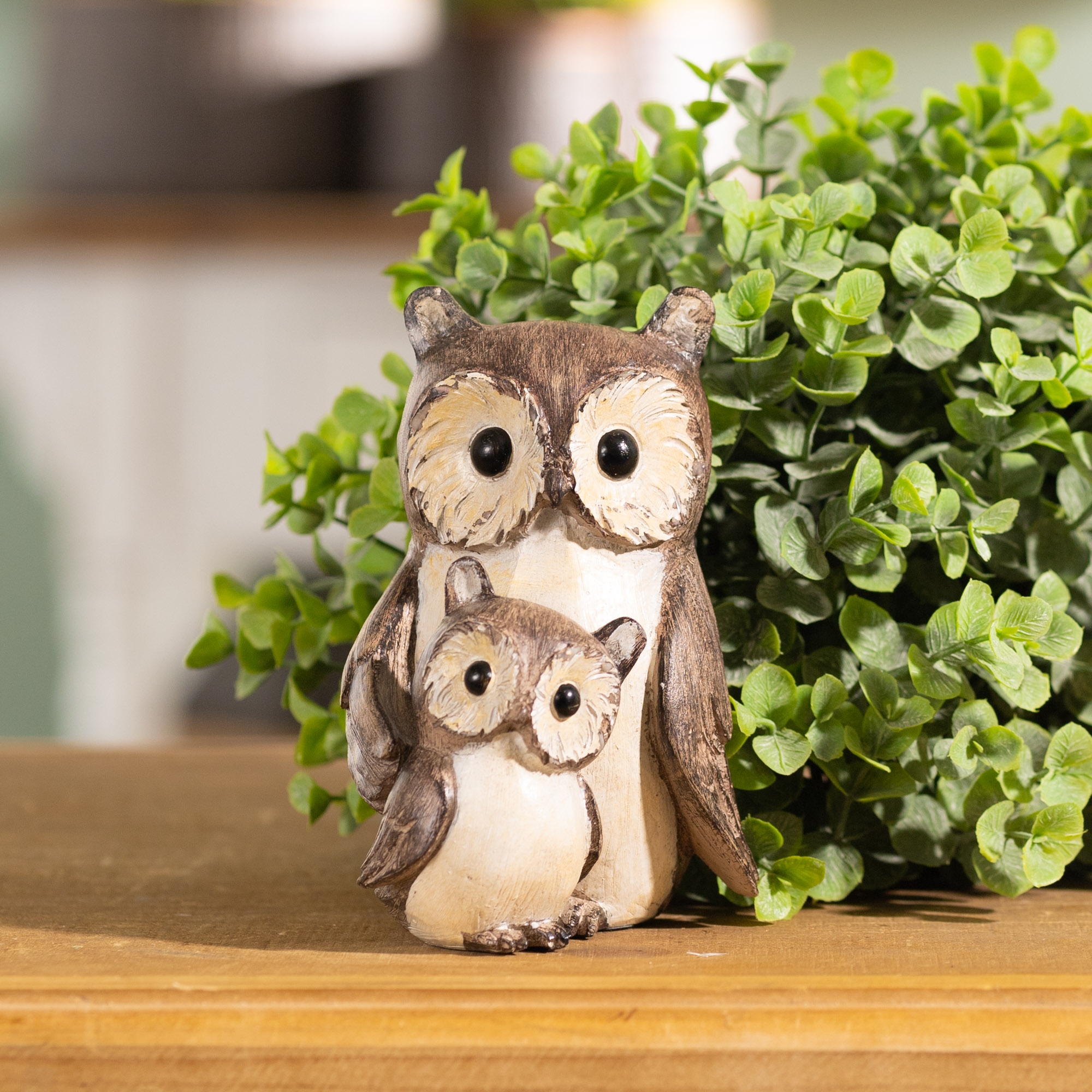 Owl w/Baby (Set of 4) 5"H Resin - Image 3