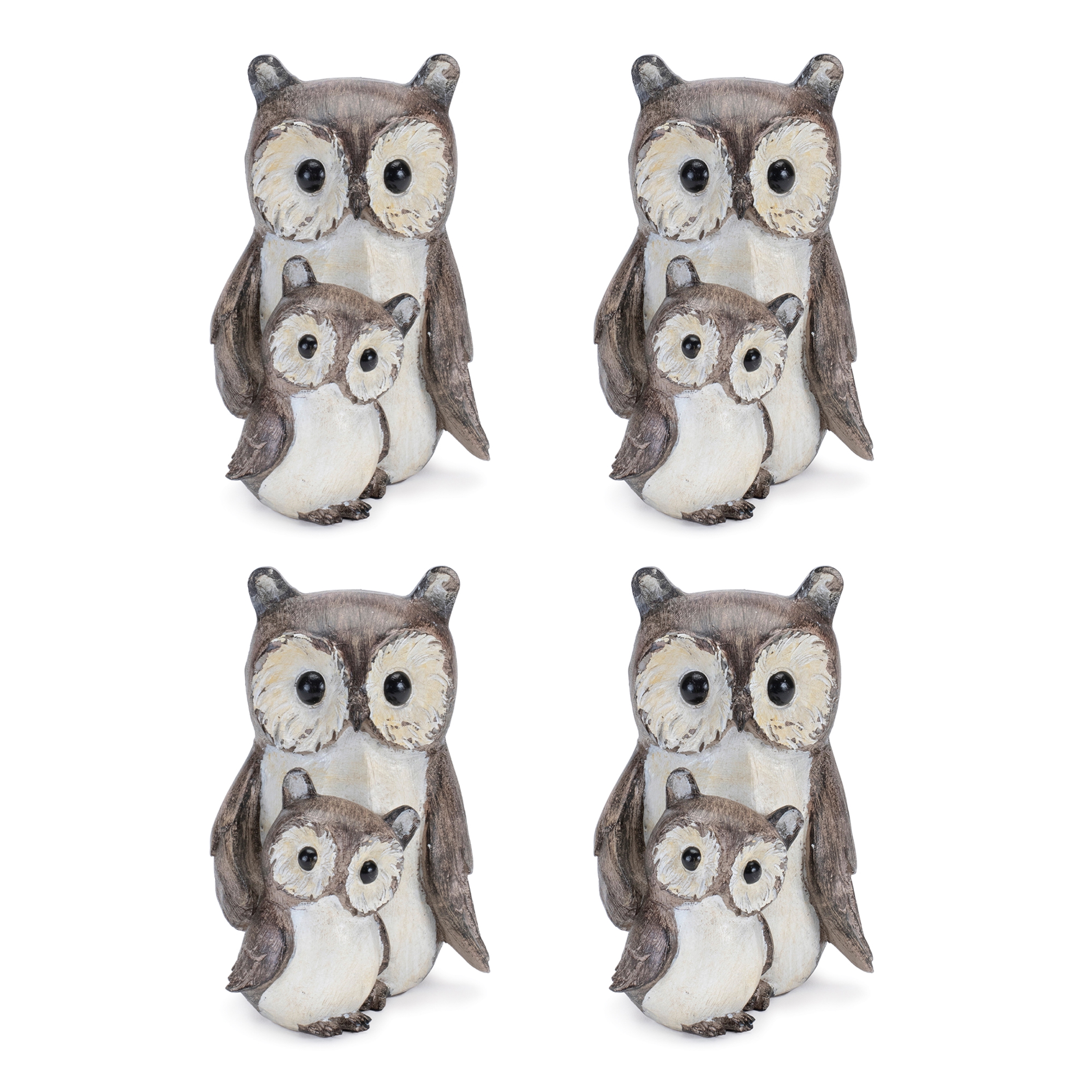 Owl w/Baby (Set of 4) 5"H Resin - Image 4
