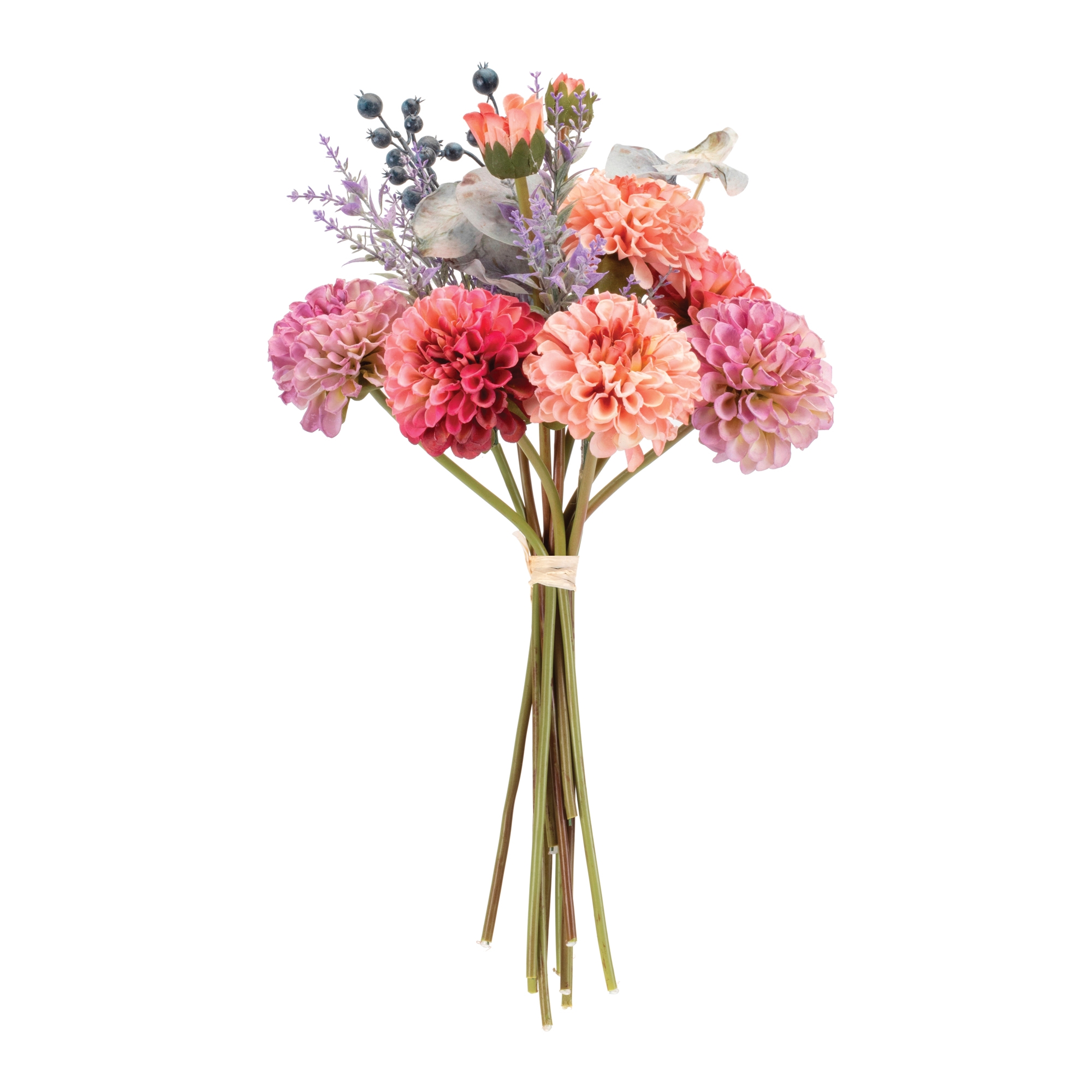 Mixed Zinnia Bouquet (Set of 2) 18"H Polyester - Image 3