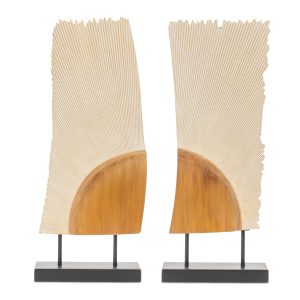 Tabletop Décor (Set of 2) 10.25"L x 4"W x 25"H Wood/Iron