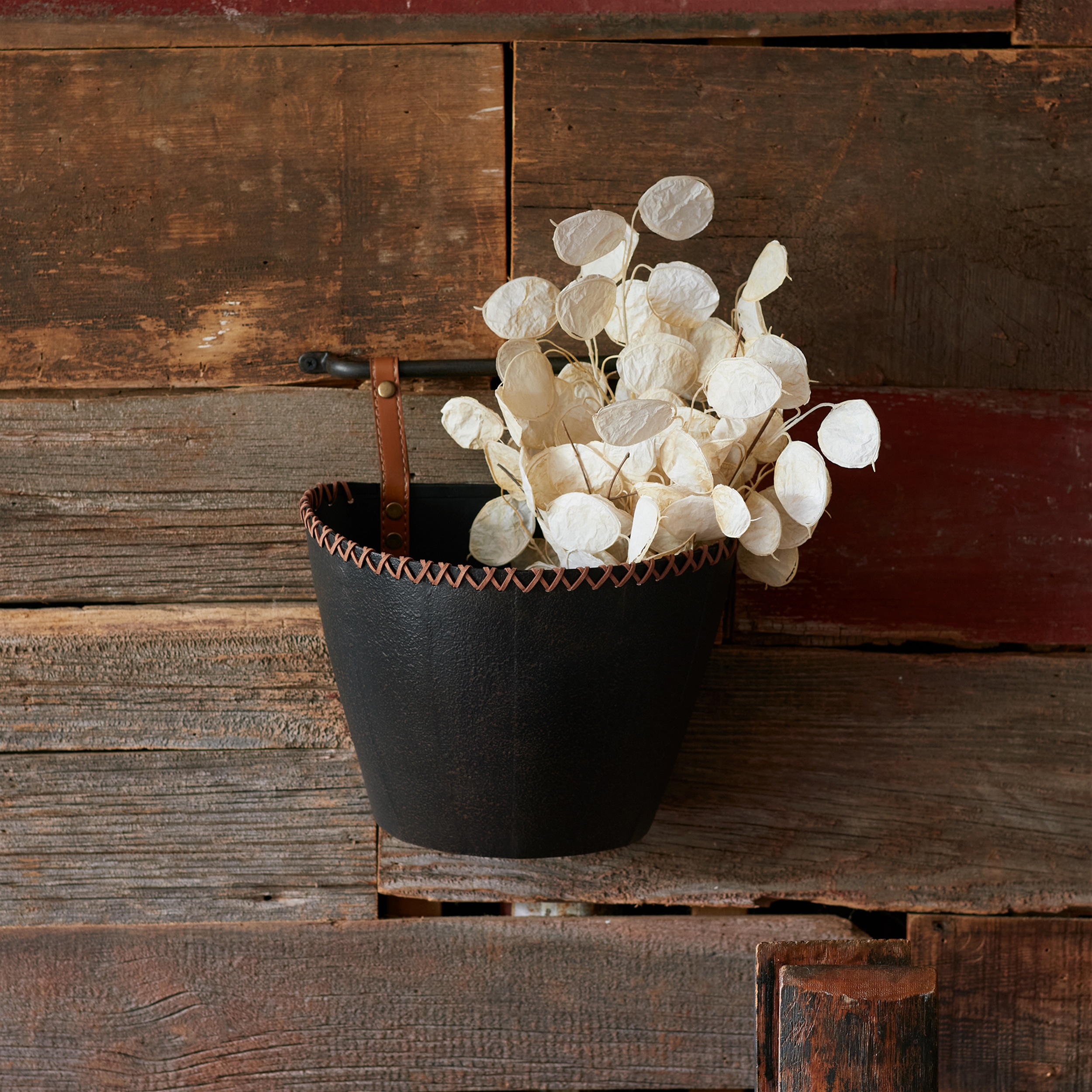 Wall Pocket (Set of 2) 11.5"L x 12"H Iron - Image 2