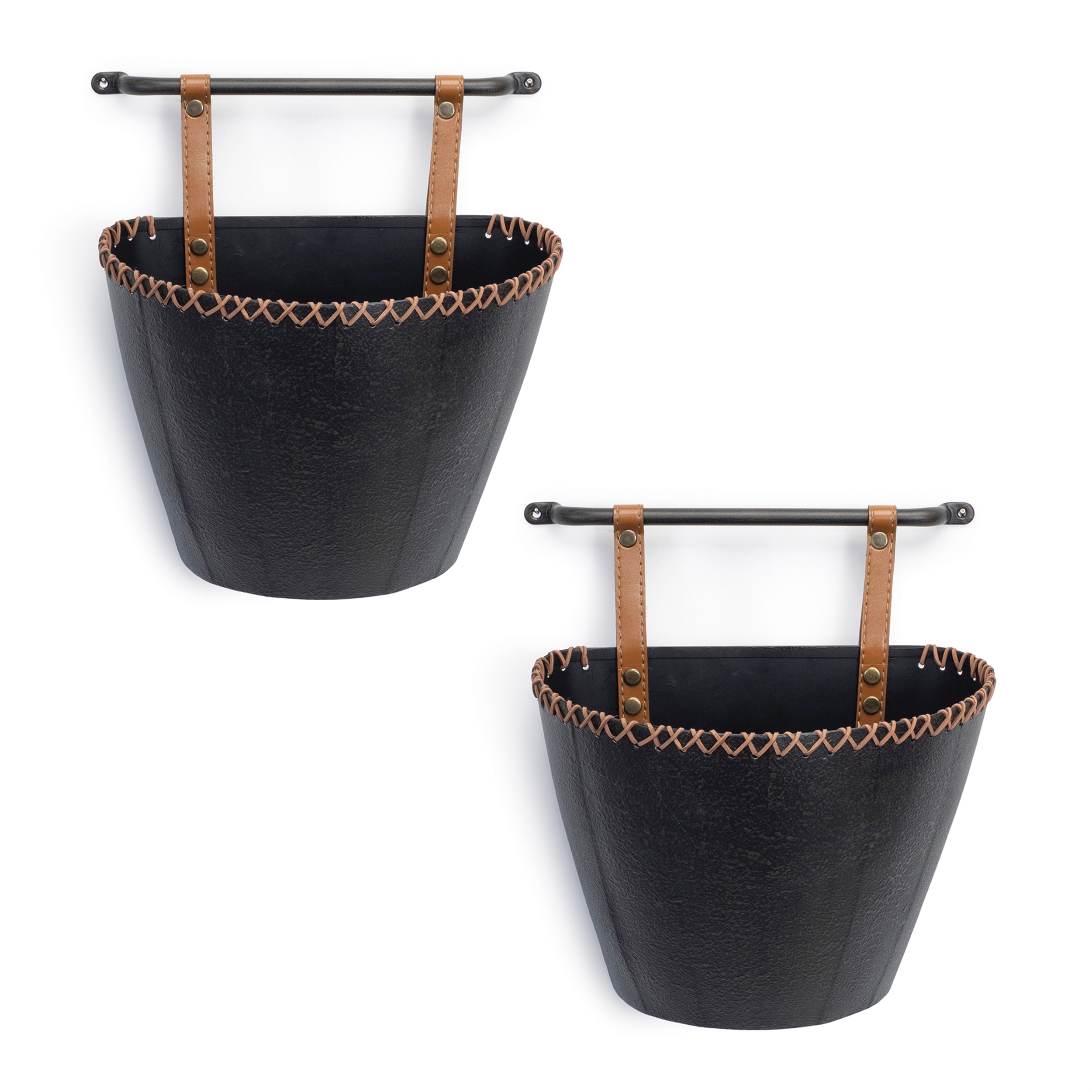 Wall Pocket (Set of 2) 11.5"L x 12"H Iron - Image 4