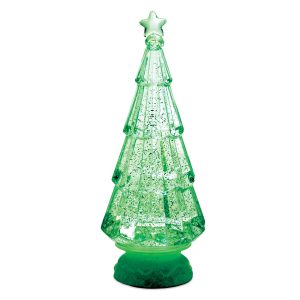 LED Tree 12"H Plastic 3 AA Batteries Not Included/USB Cord Included 6 Hr Timer