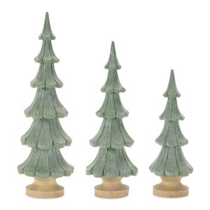 Tree (Set of 3) 9.5"H, 11.5"H, 14"H Resin