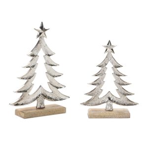 Tree (Set of 2) 8"H, 10"H Aluminum