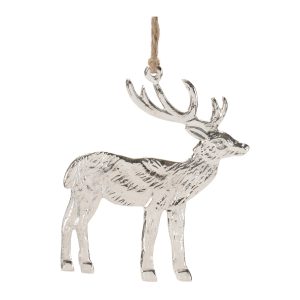 Deer Ornament (Set of 12) 4"H Aluminum