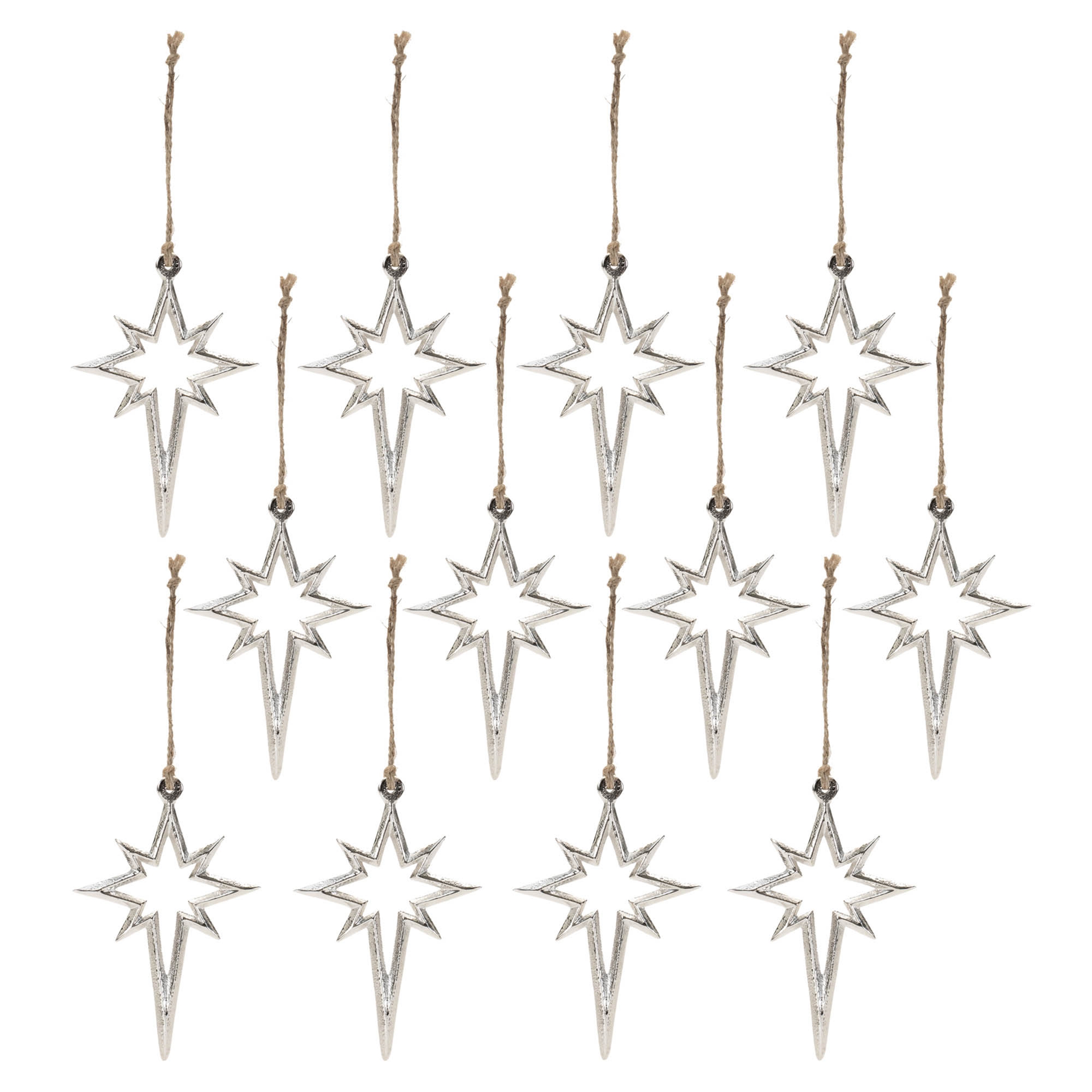 Star Ornament (Set of 12) 5.5"H Aluminum - Image 3