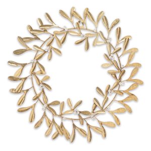Mistletoe Wreath 16"D Metal