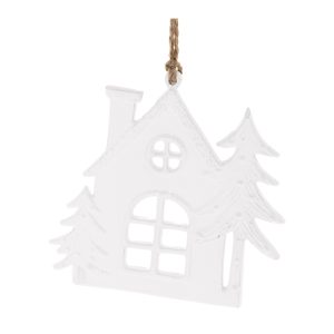 House Ornament (Set of 12) 4.5"H Aluminum