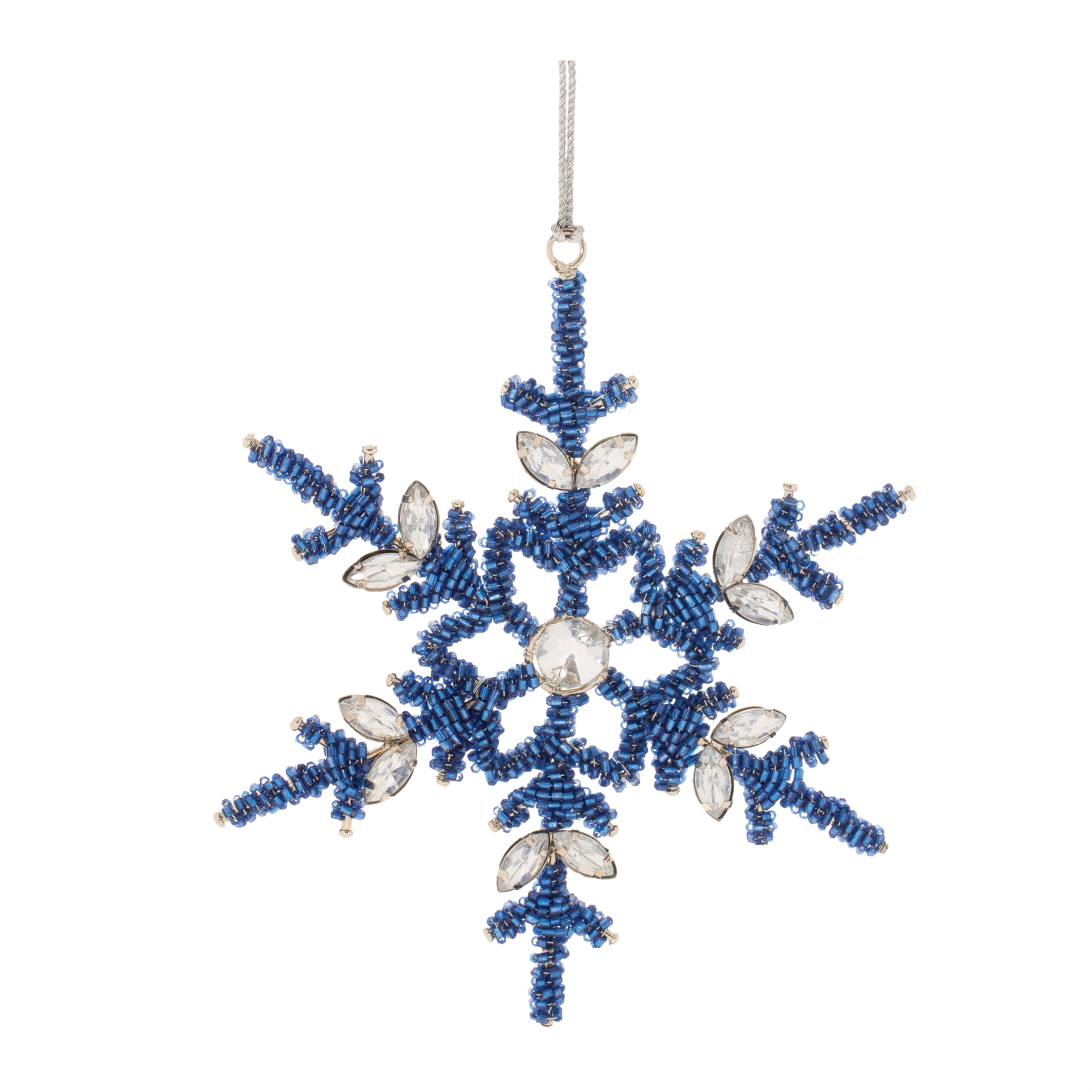 Snowflake Ornament (Set of 12) 6"H Iron/Glass Beads - Image 4