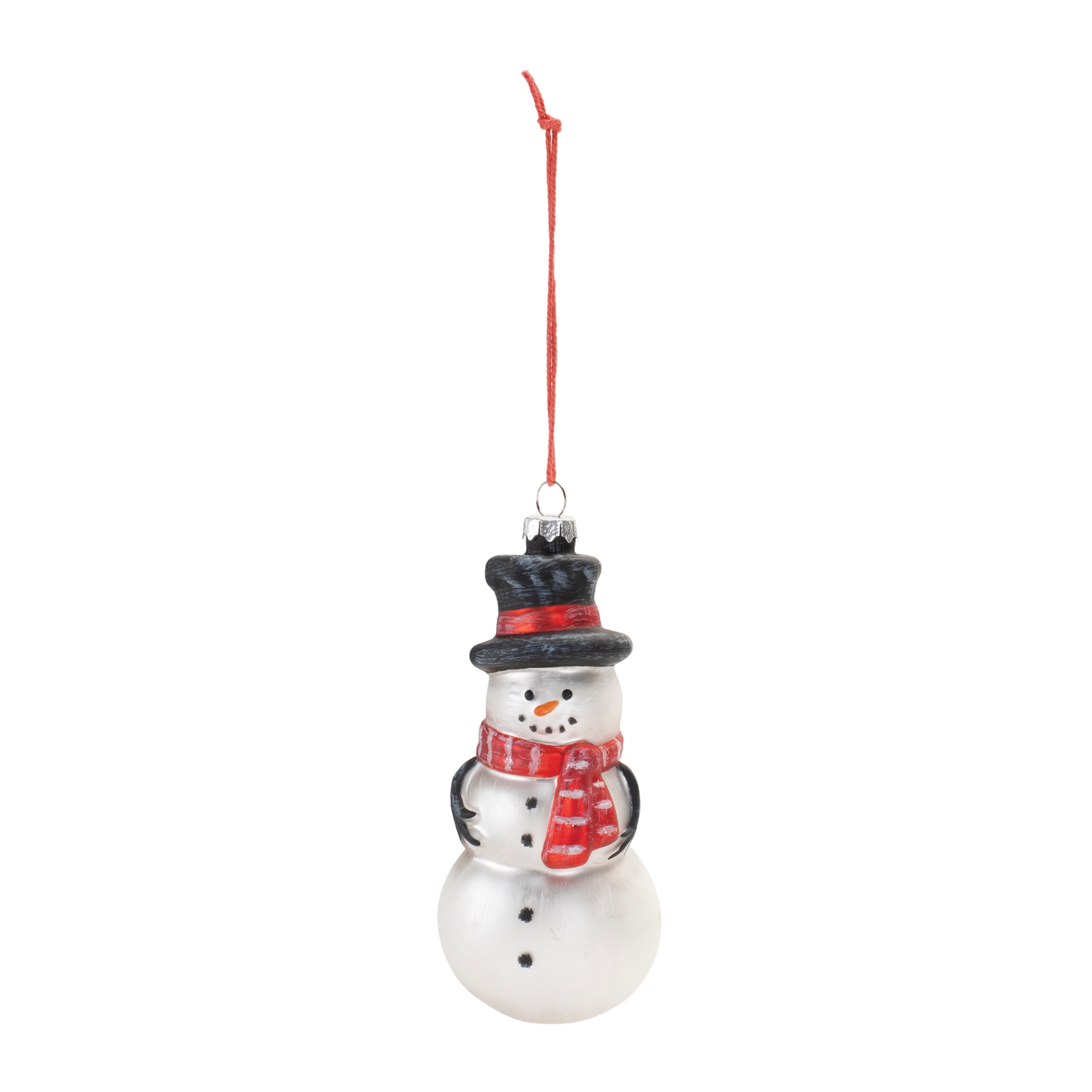 Snowman Ornament (Set of 6) 5"H Glass - Image 2