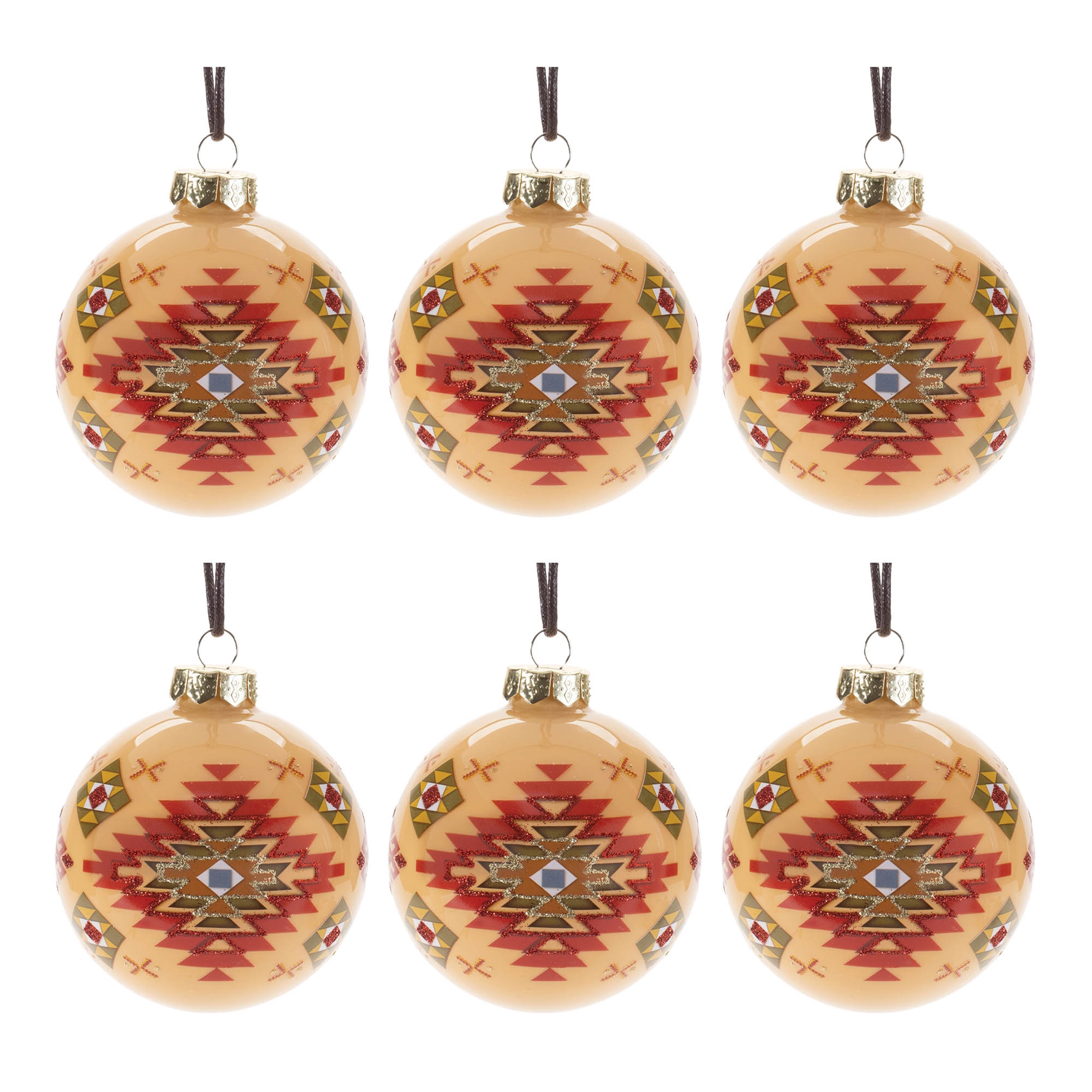 Ball Ornament (Set of 6) 4"D Glass - Image 3