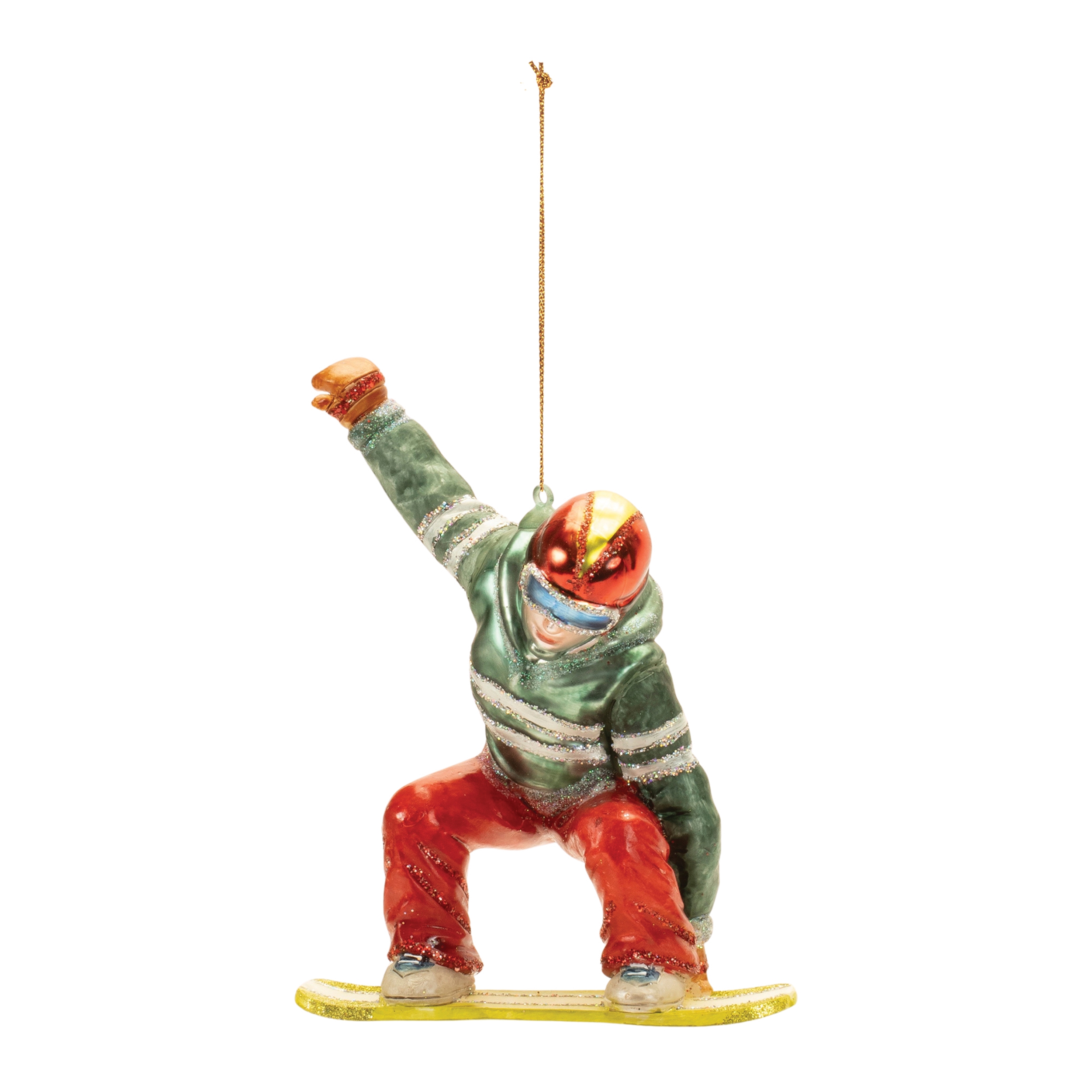 Snowboarder Ornament (Set of 6) 6"H Glass - Image 2