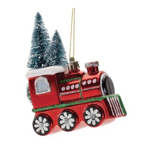 Train Ornament (Set of 6) 5"H Plastic