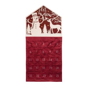 Let it Snow Countdown 16.5"L x 35"H MDF/Fabric