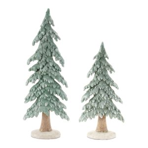 Tree (Set of 2) 12"H, 16"H Resin