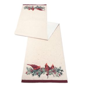 Cardinal and Holly Runner 72"L x 14"W Polyester