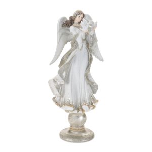Angel w/Dove 20"H Resin