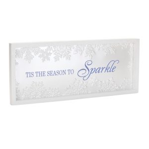 Tis the Season to Sparkle Frame 20"L x 8"H Iron/MDF/Wood