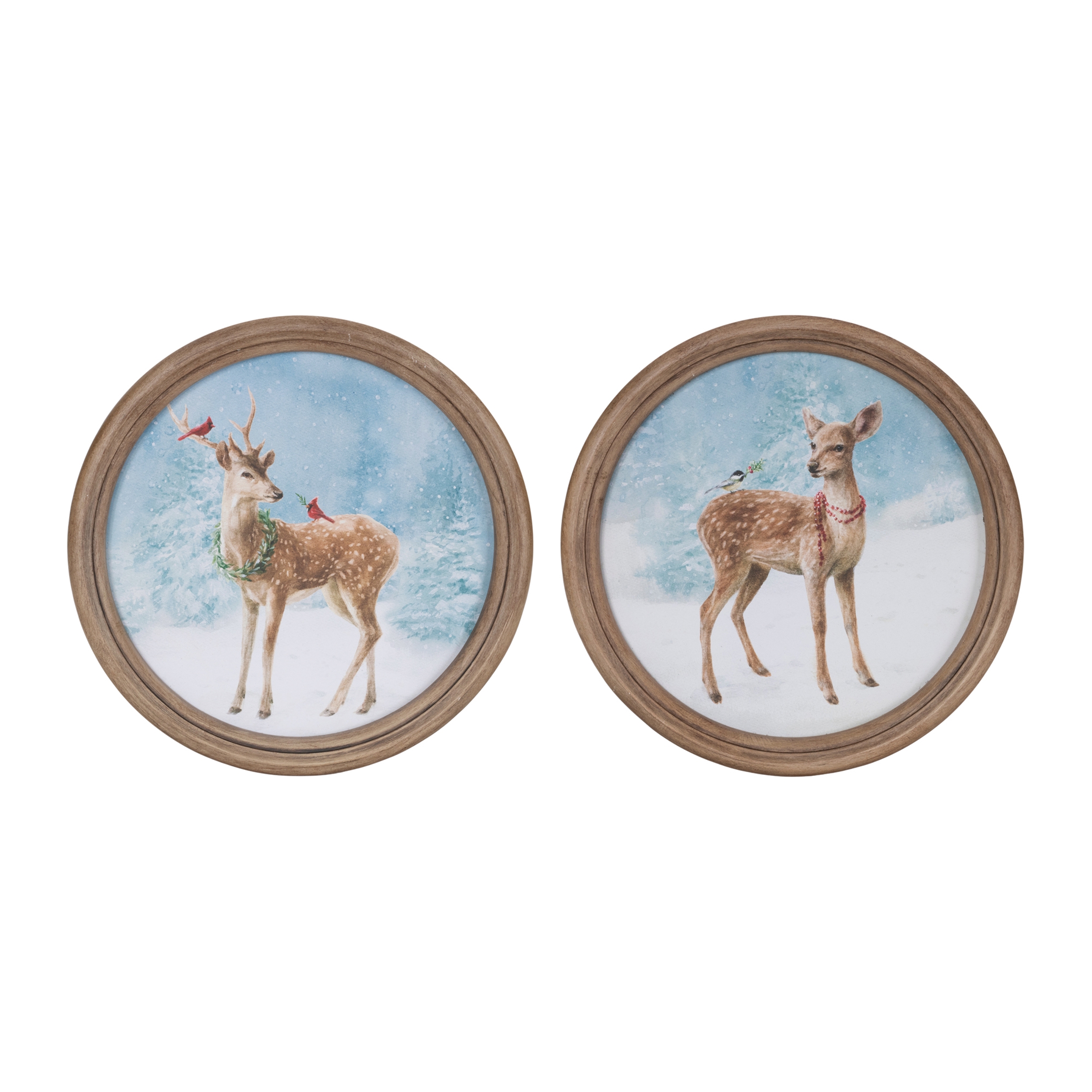 Deer Frame (Set of 2) 11.5"D MDF/Paper